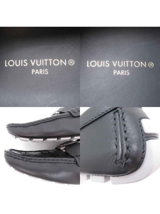 Louis Vuitton Monte Carlo Line Size 26.5 Black Loafers display picture 3